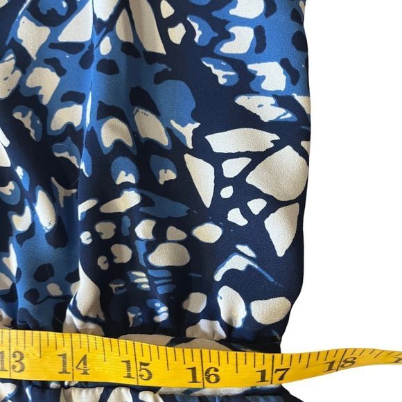 appraisal Blue and White Sz 12 Long Topical Dress - Picture 6 of 6